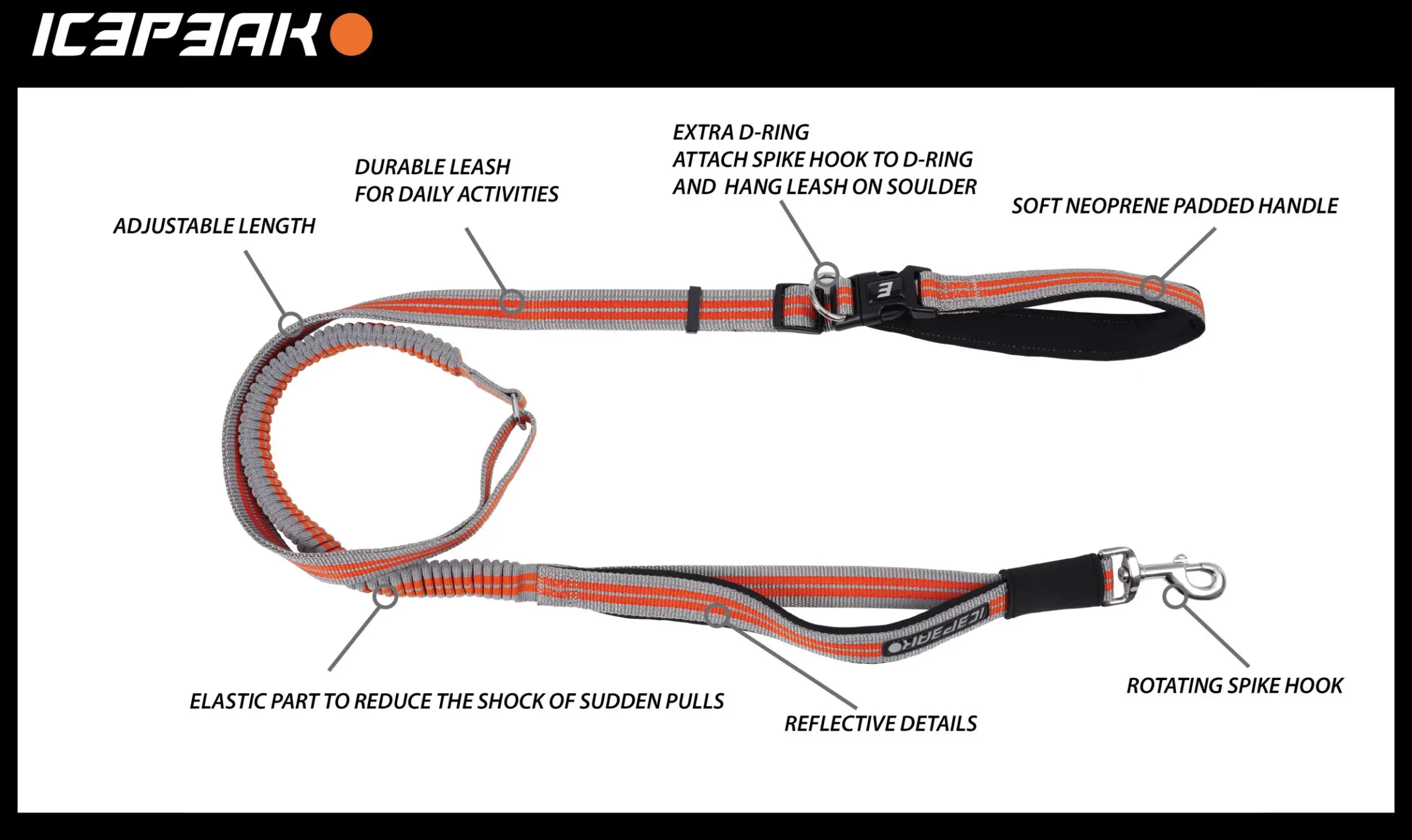 Icepeak Pet Trail running leash